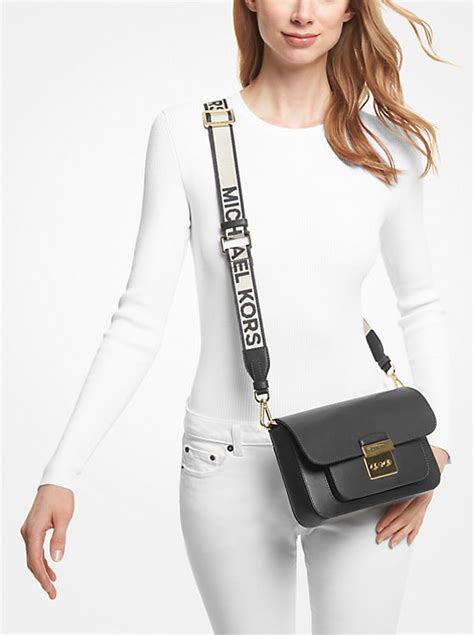 Sloan Editor Logo and Leather Shoulder Bag 